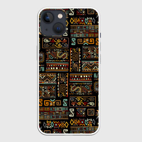 Чехол для iPhone 13 с принтом Этнический орнамент ,  |  | abstraction | art | bla | carpet | ethnic | grid | ornament | pattern | абстракция | геометрический | графика | знаки | иллюстрация | искусство | картинка | ковёр | мода | образы | орнамент | рисунок | сетка | символы | солнце