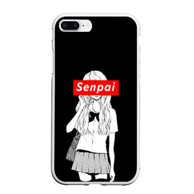 Чехол для iPhone 7Plus/8 Plus матовый с принтом SENPAI , Силикон | Область печати: задняя сторона чехла, без боковых панелей | senpai | аниме | сенпай | сэнпай. | хэнтай