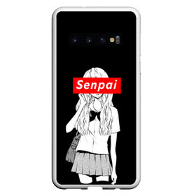 Чехол для Samsung Galaxy S10 с принтом SENPAI , Силикон | Область печати: задняя сторона чехла, без боковых панелей | senpai | аниме | сенпай | сэнпай. | хэнтай