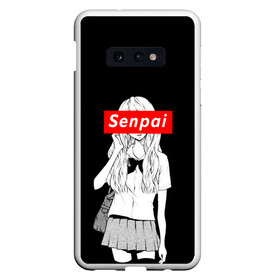 Чехол для Samsung S10E с принтом SENPAI , Силикон | Область печати: задняя сторона чехла, без боковых панелей | senpai | аниме | сенпай | сэнпай. | хэнтай