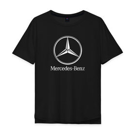 Мужская футболка хлопок Oversize с принтом MERCEDES-BENZ AMG , 100% хлопок | свободный крой, круглый ворот, “спинка” длиннее передней части | amg | auto | mercedes | sport | авто | автомобиль | автомобильные | амг | бренд | марка | машины | мерседес | спорт