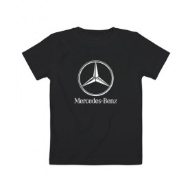 Детская футболка хлопок с принтом MERCEDES-BENZ AMG , 100% хлопок | круглый вырез горловины, полуприлегающий силуэт, длина до линии бедер | amg | auto | mercedes | sport | авто | автомобиль | автомобильные | амг | бренд | марка | машины | мерседес | спорт