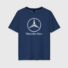 Женская футболка хлопок Oversize с принтом MERCEDES-BENZ AMG , 100% хлопок | свободный крой, круглый ворот, спущенный рукав, длина до линии бедер
 | amg | auto | mercedes | sport | авто | автомобиль | автомобильные | амг | бренд | марка | машины | мерседес | спорт