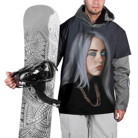 Накидка на куртку 3D с принтом Ocean Eyes , 100% полиэстер |  | billie eilish | lovely | music | ocean eyes | pop | билли айлиш | девушка | музыка | океан | поп | эйлиш | элиш