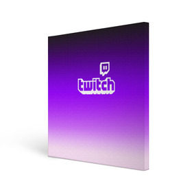Холст квадратный с принтом Twitch , 100% ПВХ |  | game | gamer | logo | twitch | twitties | градиент | игры | логотип | стрим | твитч