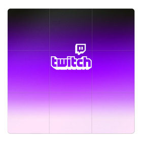 Магнитный плакат 3Х3 с принтом Twitch , Полимерный материал с магнитным слоем | 9 деталей размером 9*9 см | game | gamer | logo | twitch | twitties | градиент | игры | логотип | стрим | твитч
