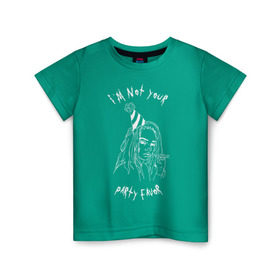 Детская футболка хлопок с принтом Billie Eilish , 100% хлопок | круглый вырез горловины, полуприлегающий силуэт, длина до линии бедер | Тематика изображения на принте: 