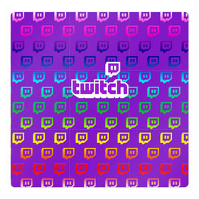 Магнитный плакат 3Х3 с принтом Twitch , Полимерный материал с магнитным слоем | 9 деталей размером 9*9 см | game | gamer | logo | twitch | twitties | градиент | игры | логотип | стрим | твитч | текстура