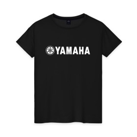 Женская футболка хлопок с принтом YAMAHA , 100% хлопок | прямой крой, круглый вырез горловины, длина до линии бедер, слегка спущенное плечо | bike | moto | motorcycle | r1 | r6 | yamaha | байк | мото | мотоциклы | ямаха