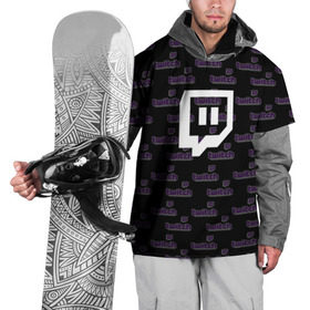 Накидка на куртку 3D с принтом Twitch , 100% полиэстер |  | game | gamer | logo | twitch | twitties | игры | логотип | стрим | твитч