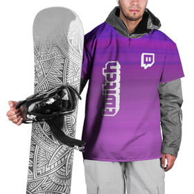 Накидка на куртку 3D с принтом Twitch , 100% полиэстер |  | game | gamer | logo | twitch | twitties | градиент | игры | логотип | стрим | твитч