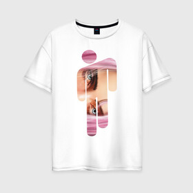 Женская футболка хлопок Oversize с принтом Billie Eilish Style , 100% хлопок | свободный крой, круглый ворот, спущенный рукав, длина до линии бедер
 | billie eilish | lovely | music | ocean eyes | pop | билли айлиш | девушка | музыка | океан | поп | эйлиш | элиш