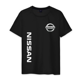 Мужская футболка хлопок с принтом NISSAN , 100% хлопок | прямой крой, круглый вырез горловины, длина до линии бедер, слегка спущенное плечо. | auto | nissan | sport | авто | автомобиль | автомобильные | бренд | марка | машины | ниссан | спорт