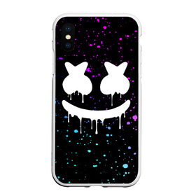 Чехол для iPhone XS Max матовый с принтом MARSHMELLO Melt , Силикон | Область печати: задняя сторона чехла, без боковых панелей | marsh | marshmallow | marshmello | marshmelo | mello | music | smile | диджей | лого | маршмеллов | маршмеллоу | маршмеллу | маршмело | маршмелов | маршмелоу | музыка | музыкант | рожица | трэп | улыбка | хаус