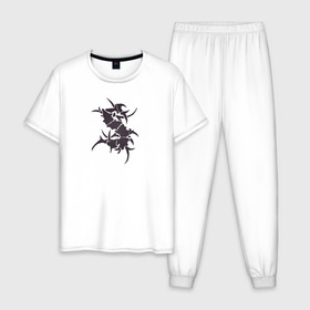 Мужская пижама хлопок с принтом Sepultura , 100% хлопок | брюки и футболка прямого кроя, без карманов, на брюках мягкая резинка на поясе и по низу штанин
 | alternative | death | groove thrash | sepultura | thrash