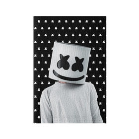 Обложка для паспорта матовая кожа с принтом MARSHMELLO Black , натуральная матовая кожа | размер 19,3 х 13,7 см; прозрачные пластиковые крепления | marsh | marshmallow | marshmello | marshmelo | mello | music | smile | диджей | лого | маршмеллов | маршмеллоу | маршмеллу | маршмело | маршмелов | маршмелоу | музыка | музыкант | рожица | трэп | улыбка | хаус