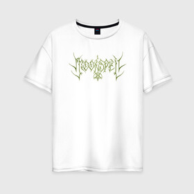 Женская футболка хлопок Oversize с принтом Moonspell , 100% хлопок | свободный крой, круглый ворот, спущенный рукав, длина до линии бедер
 | black | folk | gothic | gothic black | moonspell | symphonic black