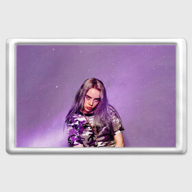 Магнит 45*70 с принтом Billie Eilish , Пластик | Размер: 78*52 мм; Размер печати: 70*45 | billie eilish | lovely | music | ocean eyes | pop | билли айлиш | девушка | музыка | океан | поп | эйлиш | элиш