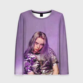 Женский лонгслив 3D с принтом Billie Eilish , 100% полиэстер | длинные рукава, круглый вырез горловины, полуприлегающий силуэт | billie eilish | lovely | music | ocean eyes | pop | билли айлиш | девушка | музыка | океан | поп | эйлиш | элиш