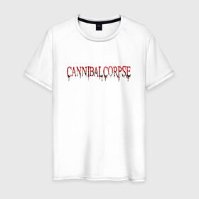 Мужская футболка хлопок с принтом Cannibal Corpse , 100% хлопок | прямой крой, круглый вырез горловины, длина до линии бедер, слегка спущенное плечо. | Тематика изображения на принте: cannibal corpse | death