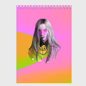 Скетчбук с принтом Billie Eilish , 100% бумага
 | 48 листов, плотность листов — 100 г/м2, плотность картонной обложки — 250 г/м2. Листы скреплены сверху удобной пружинной спиралью | billie eilish | lovely | music | ocean eyes | pop | билли айлиш | девушка | музыка | океан | поп | эйлиш | элиш