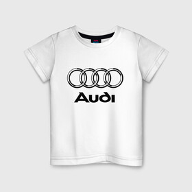 Детская футболка хлопок с принтом AUDI | АУДИ , 100% хлопок | круглый вырез горловины, полуприлегающий силуэт, длина до линии бедер | audi | auto | sport | авто | автомобиль | автомобильные | ауди | бренд | марка | машины | спорт