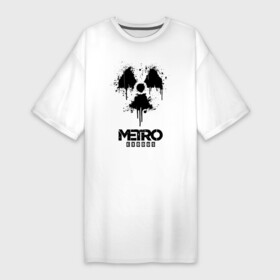 Платье-футболка хлопок с принтом METRO EXODUS ,  |  | exodus | horror | metro 2033 | metro exodus | sparta | survival | артём | игры | исход | метро | метро 2035 | спарта | спартанцы