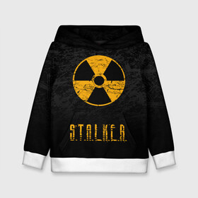Детская толстовка 3D с принтом S.T.A.L.K.E.R. , 100% полиэстер | двухслойный капюшон со шнурком для регулировки, мягкие манжеты на рукавах и по низу толстовки, спереди карман-кенгуру с мягким внутренним слоем | anomaly | bandit | chernobyl | logo | pripyat | shadow of chernobyl | stalker | stalker 2 | zone | аномалия | бандиты | зона | лого | меченый | припять | сталкер | сталкер 2 | тени чернобыля | чернобыль | чистое небо