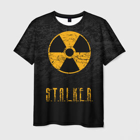 Мужская футболка 3D с принтом S.T.A.L.K.E.R. , 100% полиэфир | прямой крой, круглый вырез горловины, длина до линии бедер | Тематика изображения на принте: anomaly | bandit | chernobyl | logo | pripyat | shadow of chernobyl | stalker | stalker 2 | zone | аномалия | бандиты | зона | лого | меченый | припять | сталкер | сталкер 2 | тени чернобыля | чернобыль | чистое небо