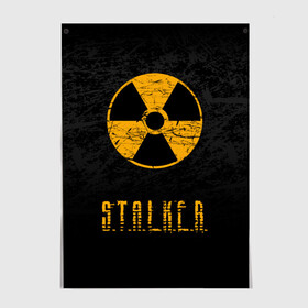 Постер с принтом S.T.A.L.K.E.R. , 100% бумага
 | бумага, плотность 150 мг. Матовая, но за счет высокого коэффициента гладкости имеет небольшой блеск и дает на свету блики, но в отличии от глянцевой бумаги не покрыта лаком | anomaly | bandit | chernobyl | logo | pripyat | shadow of chernobyl | stalker | stalker 2 | zone | аномалия | бандиты | зона | лого | меченый | припять | сталкер | сталкер 2 | тени чернобыля | чернобыль | чистое небо