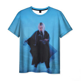 Мужская футболка 3D с принтом Billie Eilish , 100% полиэфир | прямой крой, круглый вырез горловины, длина до линии бедер | billie eilish | lovely | music | ocean eyes | pop | билли айлиш | девушка | музыка | океан | поп | эйлиш | элиш