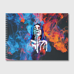 Альбом для рисования с принтом Billie Eilish Smoke , 100% бумага
 | матовая бумага, плотность 200 мг. | billie eilish | lovely | music | ocean eyes | pop | билли айлиш | девушка | музыка | океан | поп | эйлиш | элиш