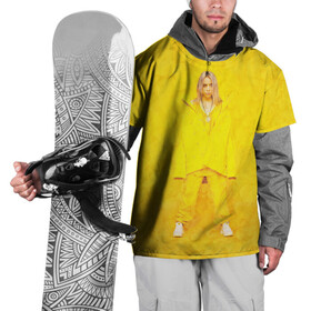 Накидка на куртку 3D с принтом Yellow Billie , 100% полиэстер |  | billie eilish | lovely | music | ocean eyes | pop | билли айлиш | девушка | музыка | океан | поп | эйлиш | элиш