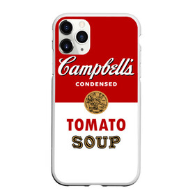 Чехол для iPhone 11 Pro матовый с принтом Банка с супом Кэмпбелл , Силикон |  | Тематика изображения на принте: campbell’s soup | pop art | popart | арт | банка с супом кэмпбелл | банки с супом кэмпбелл | большая банка супа кэмпбелл с открывашкой | поп арт | суп кэмпбелл | энди уорхол