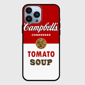 Чехол для iPhone 13 Pro Max с принтом Банка с супом Кэмпбелл ,  |  | Тематика изображения на принте: campbell’s soup | pop art | popart | арт | банка с супом кэмпбелл | банки с супом кэмпбелл | большая банка супа кэмпбелл с открывашкой | поп арт | суп кэмпбелл | энди уорхол