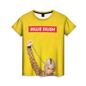 Женская футболка 3D с принтом Billie Eilish , 100% полиэфир ( синтетическое хлопкоподобное полотно) | прямой крой, круглый вырез горловины, длина до линии бедер | billie eilish | lovely | music | ocean eyes | pop | билли айлиш | девушка | музыка | океан | поп | эйлиш | элиш