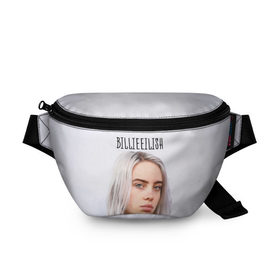 Поясная сумка 3D с принтом BillieEilish , 100% полиэстер | плотная ткань, ремень с регулируемой длиной, внутри несколько карманов для мелочей, основное отделение и карман с обратной стороны сумки застегиваются на молнию | billie eilish | lovely | music | ocean eyes | pop | билли айлиш | девушка | музыка | океан | поп | эйлиш | элиш