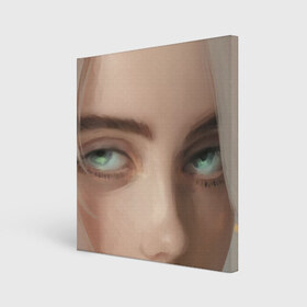 Холст квадратный с принтом Ocean Eyes , 100% ПВХ |  | billie eilish | lovely | music | ocean eyes | pop | билли айлиш | девушка | музыка | океан | поп | эйлиш | элиш