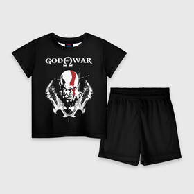 Детский костюм с шортами 3D с принтом God of War ,  |  | god of war | арес | афина | бог | бог войны | воин | генерал | гидра | кратос | призрак | спарта | татуировка