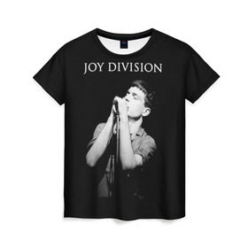 Женская футболка 3D с принтом Joy Division , 100% полиэфир ( синтетическое хлопкоподобное полотно) | прямой крой, круглый вырез горловины, длина до линии бедер | ian curtis | joy division | joy division unknown pleasures | love will tear us apart | группы | иэн кёртис | пост панк | рок