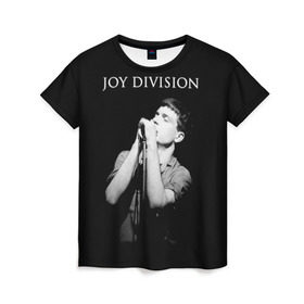 Женская футболка 3D с принтом Joy Division , 100% полиэфир ( синтетическое хлопкоподобное полотно) | прямой крой, круглый вырез горловины, длина до линии бедер | Тематика изображения на принте: ian curtis | joy division | joy division unknown pleasures | love will tear us apart | группы | иэн кёртис | пост панк | рок