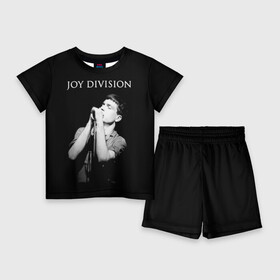 Детский костюм с шортами 3D с принтом Joy Division ,  |  | ian curtis | joy division | joy division unknown pleasures | love will tear us apart | группы | иэн кёртис | пост панк | рок