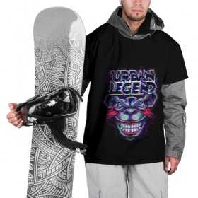 Накидка на куртку 3D с принтом Urban Legend 3d , 100% полиэстер |  | 3d | 3д | legend | urban | злая обезьяна | необычная | обезьяна | объемная | психоделика | улыбка | урбан