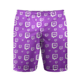 Мужские шорты 3D спортивные с принтом Twitch ,  |  | game | gamer | logo | pattern | twitch | twitties | игры | логотип | паттерн | стрим | твитч | текстура