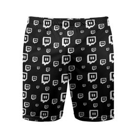 Мужские шорты 3D спортивные с принтом Twitch ,  |  | black and white | game | gamer | logo | pattern | twitch | twitties | игры | логотип | паттерн | стрим | твитч | текстура | черно белый