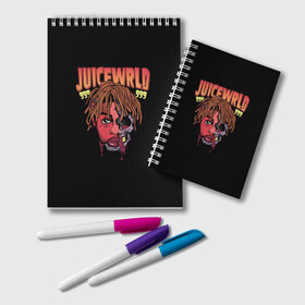 Блокнот с принтом Juice WRLD , 100% бумага | 48 листов, плотность листов — 60 г/м2, плотность картонной обложки — 250 г/м2. Листы скреплены удобной пружинной спиралью. Цвет линий — светло-серый
 | dreams | jucie | juice | lucid | rap | world | wrld | американский | ворлд | врлд | джус | реп | репер | рэп | рэпер