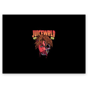 Поздравительная открытка с принтом Juice WRLD , 100% бумага | плотность бумаги 280 г/м2, матовая, на обратной стороне линовка и место для марки
 | dreams | jucie | juice | lucid | rap | world | wrld | американский | ворлд | врлд | джус | реп | репер | рэп | рэпер