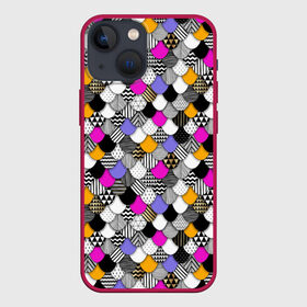 Чехол для iPhone 13 mini с принтом Чешуя ,  |  | abstraction | art | background | color | fashion | ornament | patterns | scales | style | абстракция | весёлая | геометрический | графика | знаки | иллюстрация | искусство | картинка | мода | орнамент | рисунок | рыба | рыбак | рыбалка