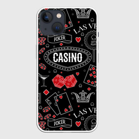Чехол для iPhone 13 с принтом Казино ,  |  | casi | азарт | америка | белый | город | графика | давай | игра | играть | игрок | иллюстрация | искусство | казино | картинка | карты | корона | красный | кубики | лас вегас | масти | мода | орнамент | покер