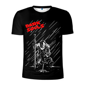 Мужская футболка 3D спортивная с принтом Dark Souls , 100% полиэстер с улучшенными характеристиками | приталенный силуэт, круглая горловина, широкие плечи, сужается к линии бедра | dark souls | games | praise the sun | игры | компьютерные игры | рыцарь | тёмные души